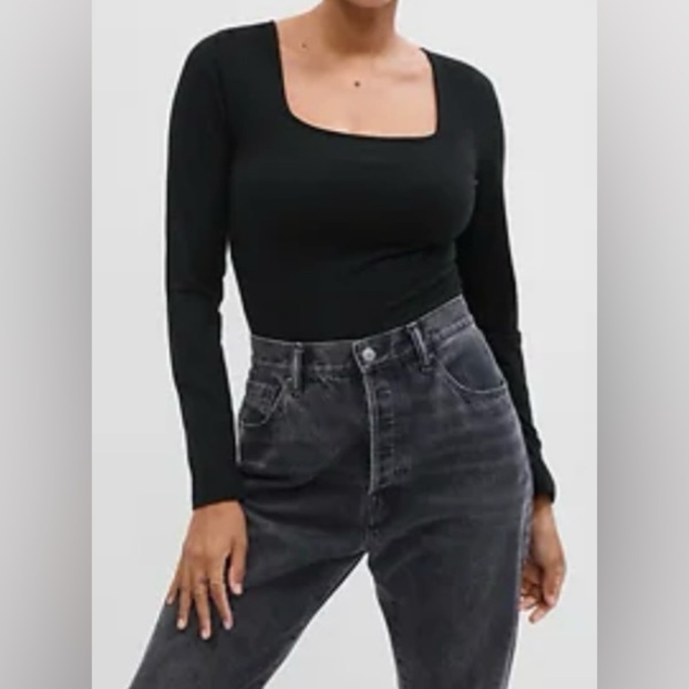 Fitted Squareneck Bodysuit - NWT